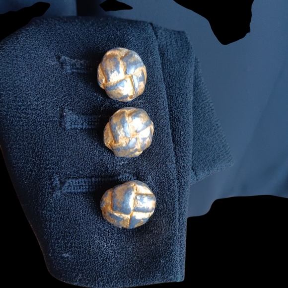 Liz Claiborne Vintage One Button Black Blazer Professional Wear - Picture 7 of 7